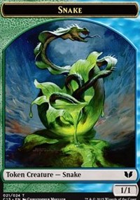 (image for) Snake (Multicolor) // Saproling Double-Sided Token